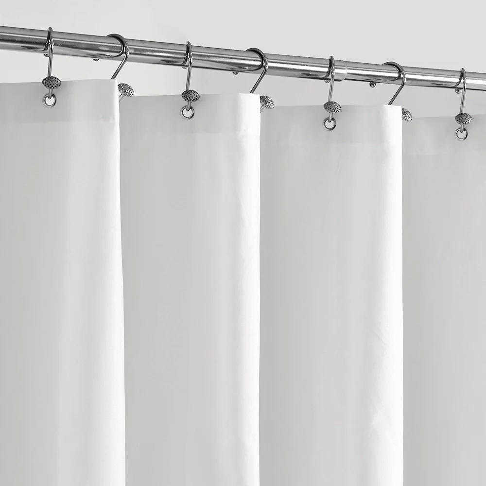 Waterproof fabric shower curtain with 3 magnets