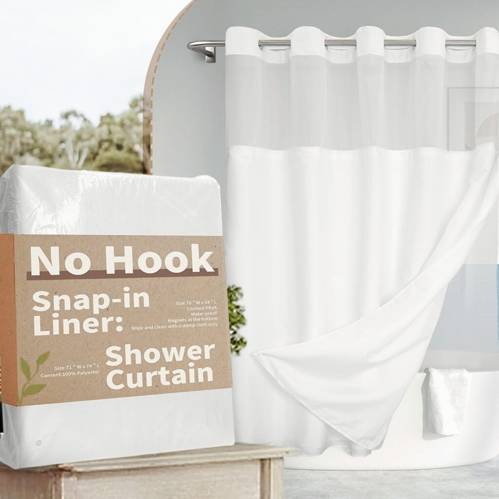 Hookless shower curtain